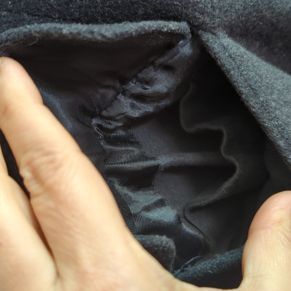 DiSilver Cashmere Blend Italian Overcoat Winter Trench Coat Black Men’s 42R - Picture 9 of 15